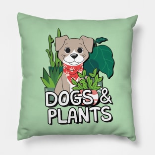 Dogs & Plants Pillow