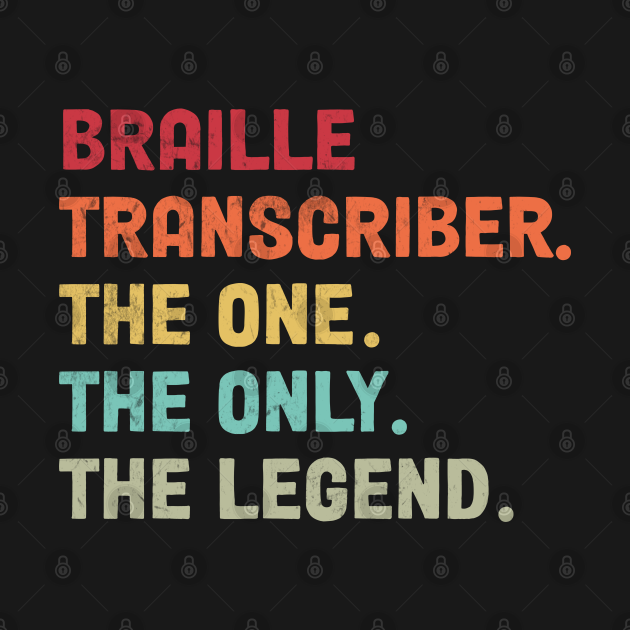 Braille Transcriber The One The Legend Design Braille Transcriber