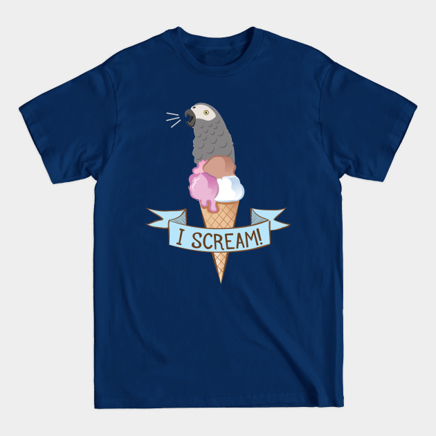 Discover Congo African Grey Ice Cream Parrot - Parrot - T-Shirt