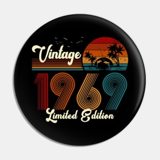 Vintage 1969 Shirt Limited Edition 51st Birthday Gift Pin