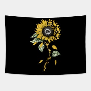 Skull Sunflower You Are My Sunshine Tapestry