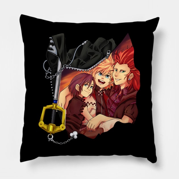 Friends at twilight Pillow by Minji Fox