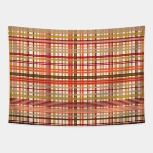 Earth tone plaid Tapestry