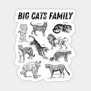 Big Cats Family Magnet