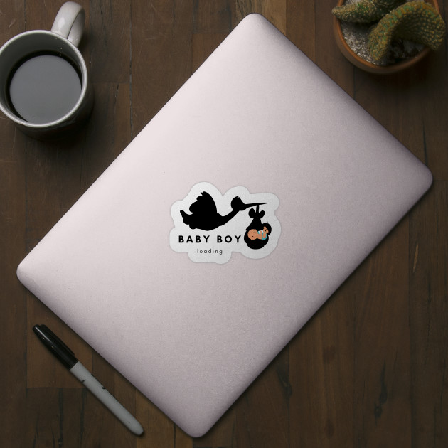 Women Pregnancy Gift For Pregnant Woman Baby Boy Loading Stork Baby Loading Joke Sticker Teepublic