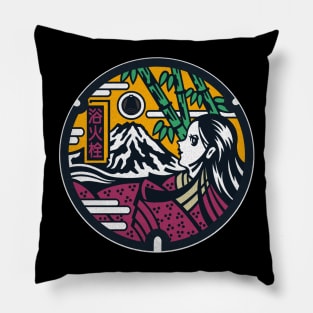 Kaguyahime Manhole Cover Art Pillow