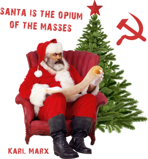 Karl Marx Santa Magnet