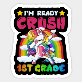 Back To School 1st Grade Outfits Stickers Teepublic