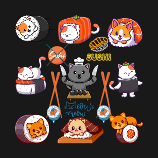 Sushi Cat Lover T-Shirt