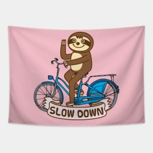 Sloth bicycle Tapestry