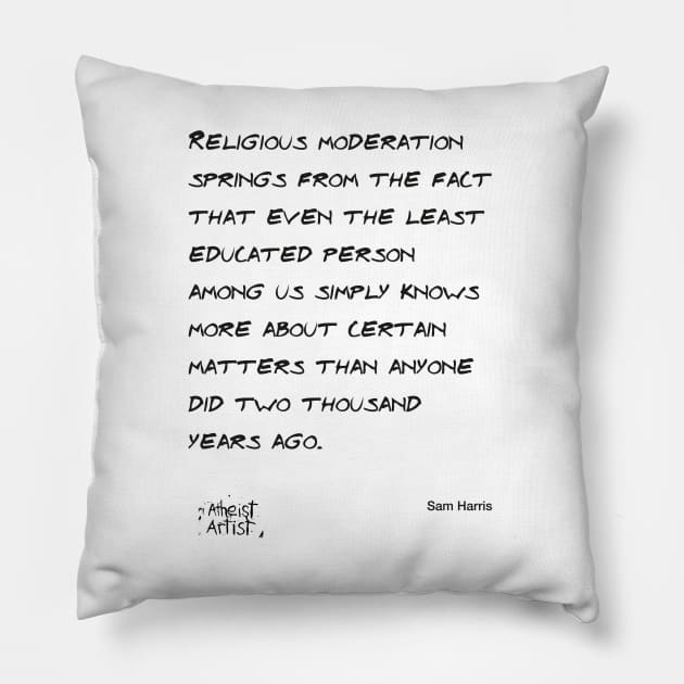 Sam Harris quote Pillow by DJVYEATES