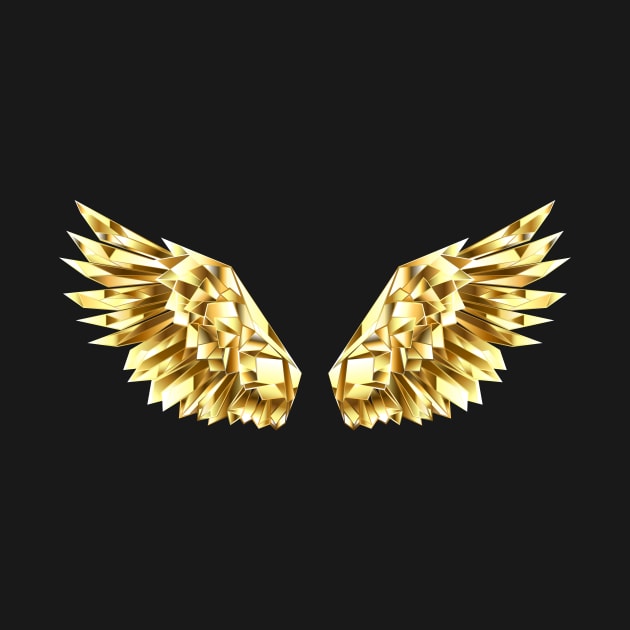 Gold Polygonal Wings by Blackmoon9