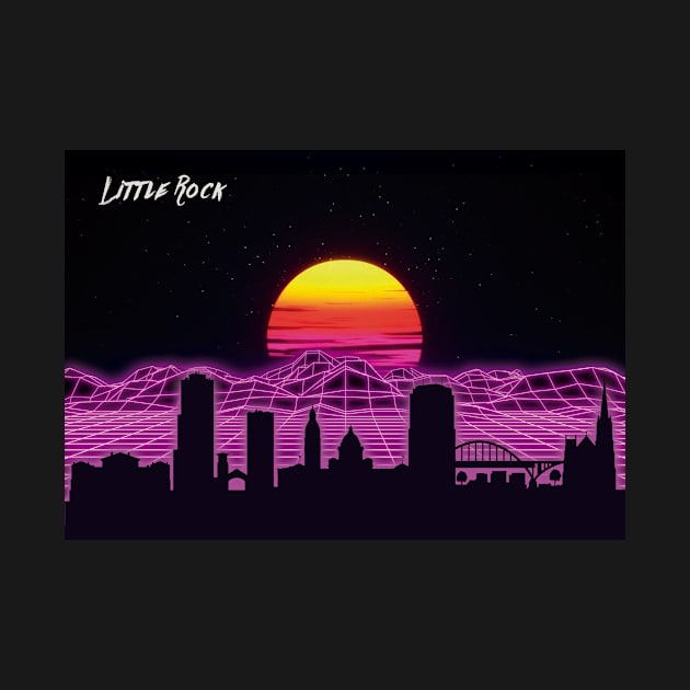 Little Rock Outrun Neon Nights by Ferrazi