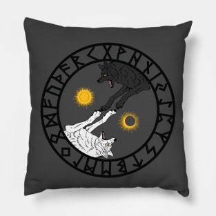 Hati and Skoll Pillow