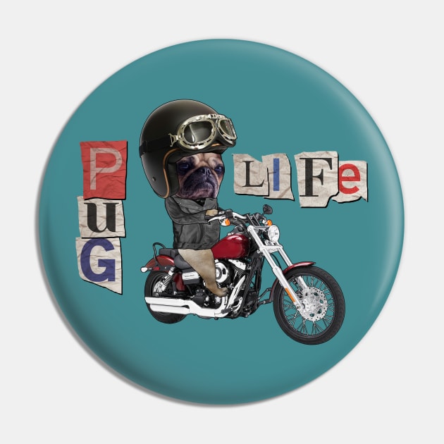 Pug Life Pin by LachannCraft