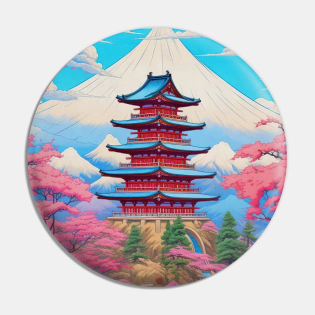 Japan Vintage Travel Pin by TooplesArt