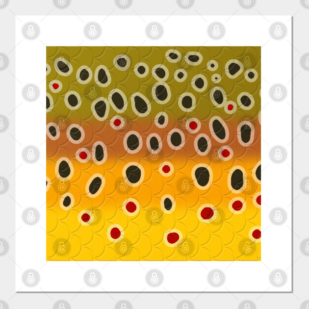 Brown Trout Essence Nature Fish Art Original By Teecreations Brown Trout Fly Fishing Posters And Art Prints Teepublic