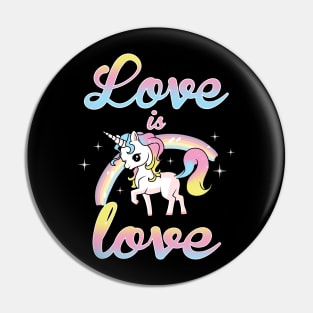 Love is Love Gay Pride Pin