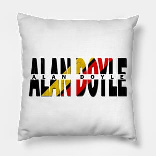 vintage typo Alan Doyle Pillow