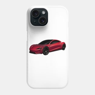 Tesla Roadster Oil Painting Phone Case