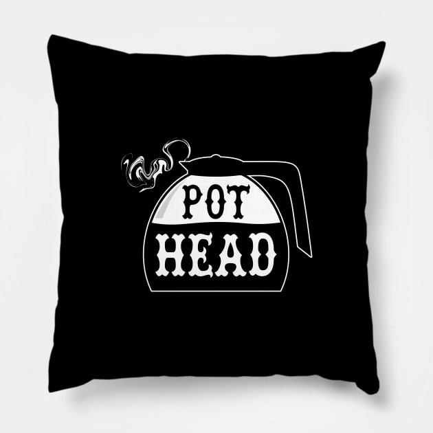 Steaming Hot Coffee Pot Head Pillow by INpressMerch