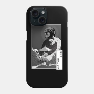 Buddha and tsunami on a temple Phone Case