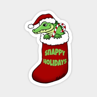 Christmas Gator Magnet