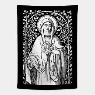 Vintage Virgin Mary Catholic Tapestry