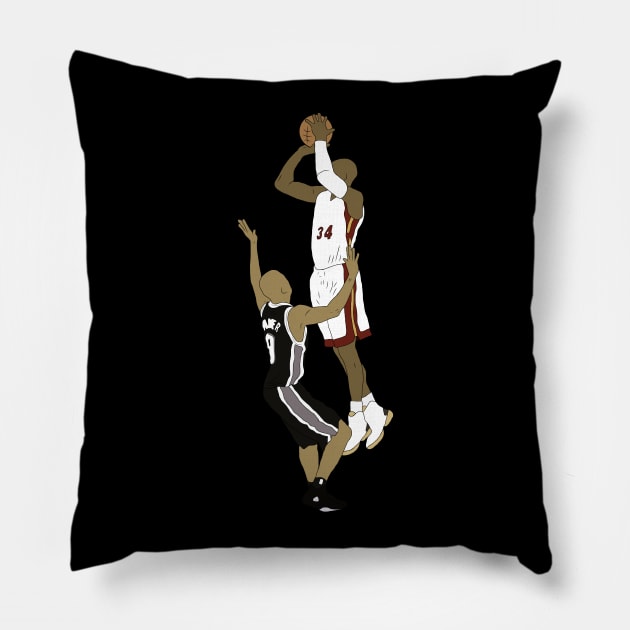 Ray Allen Clutch Three Pillow by rattraptees