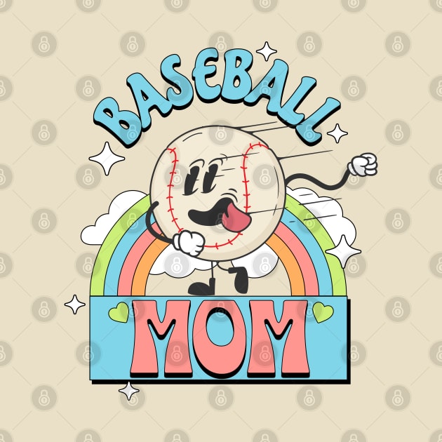 Retro Baseball Mom Shirt by IncpetionWear