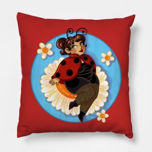 Ladybug and Buttercups Pillow