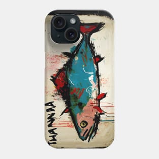 Colorful Tuna in Neo-Expressionist Style Painting Phone Case