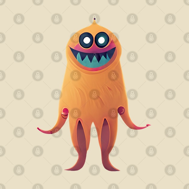 Orange Cute Monster by CuteMonsters