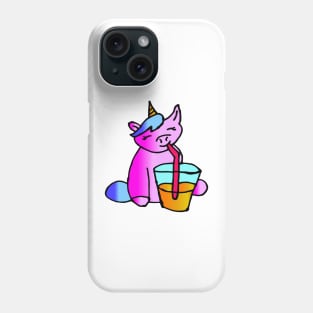 A unicorn drinking Phone Case