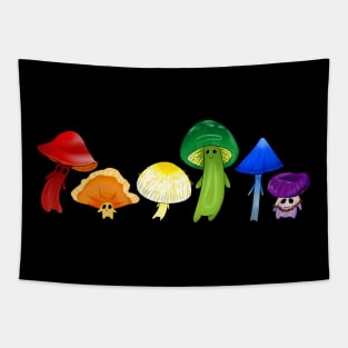 Gay Pride Mushrooms Tapestry