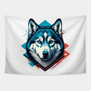 I LOVE MY HUSKY Tapestry