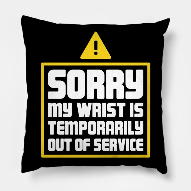 Funny Get Well Gift - Fractured Broken Wrist Pillow by Wizardmode