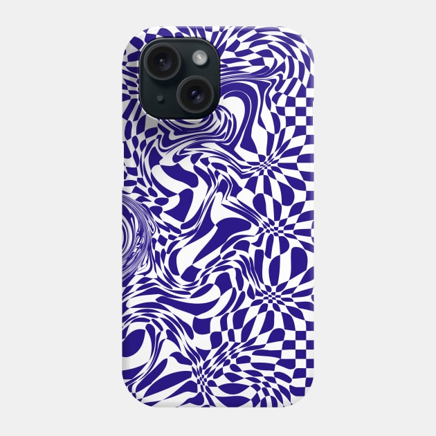 Optical illusion blue Phone Case by TaliArtiYa