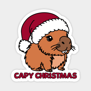 Capybara Christmas Magnet