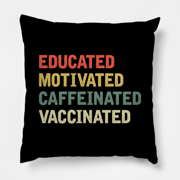 Get Vaccinated Pillow by Iskapa