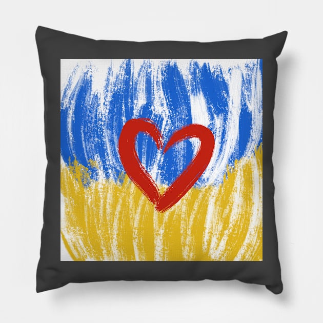 Support Ukraine Pillow by Nastya Li