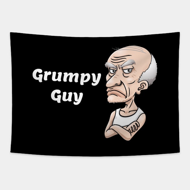 Grumpy Guy Tapestry by Comic Dzyns