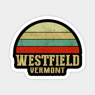 WESTFIELD VERMONT Vintage Retro Sunset Magnet