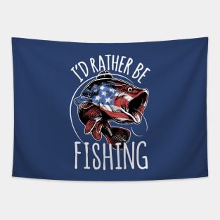 I'D RATHER BE FISHING Tapestry