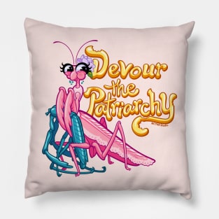 Praying Mantis ~ Devour the Patriarchy Pillow