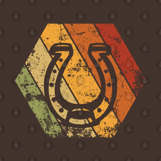 Horse Hooves Retro Vintage Icon Symbol by Shirtbubble