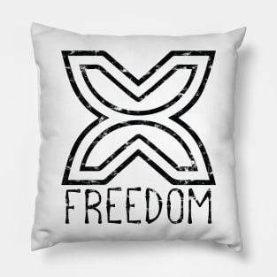 African Sankofa Symbol "Freedom" Black Pillow