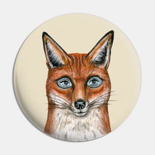 Red fox face Pin