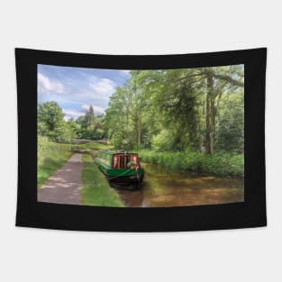Narrowboat On The Brecon Canal Tapestry