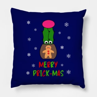 Merry Prick Mas - Hybrid Cactus In Gingerbread Man Pot Pillow